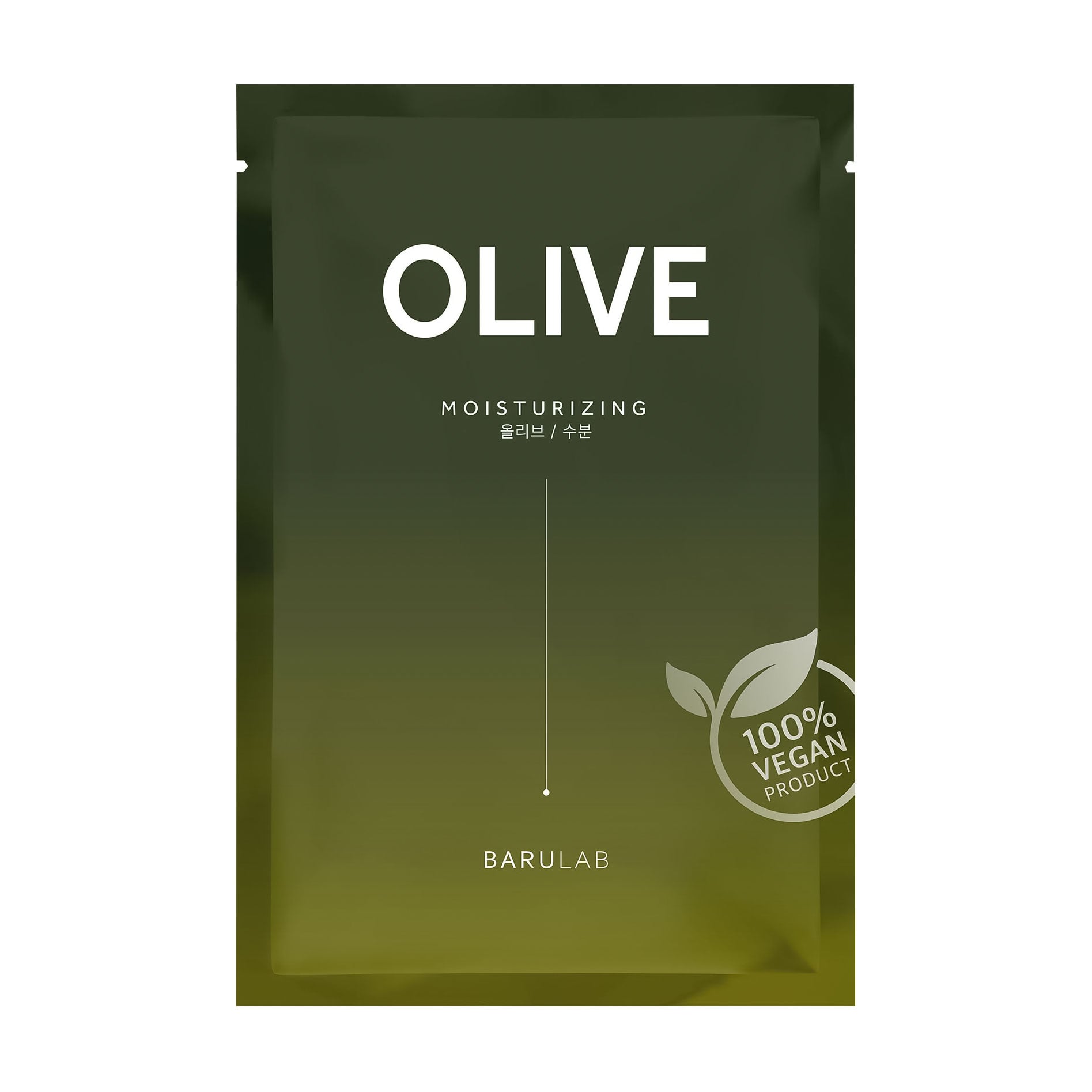 Зволожувальна тканинна маска  для обличчя Barulab The Clean Vegan Olive Mask з екстрактом оливок, 23 г